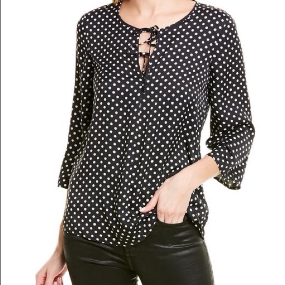 BCBGMaxazria Polkadot Blouse "L